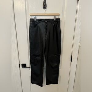 Mango Faux leather pants